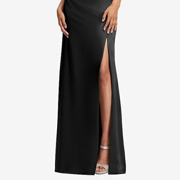 After Six 6874.....Lace Up Tie-Back Corset Maxi Dress....Black...Size 0 - Picture 2 of 7